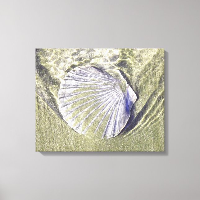 Oyster Shell Underwater Canvas Print (Front)