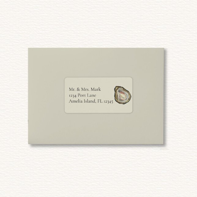 Oyster Shells Wedding Address Label (Creator Uploaded)
