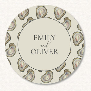 Oyster Shells Wedding Classic Round Sticker