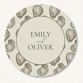 Oyster Shells Wedding Classic Round Sticker