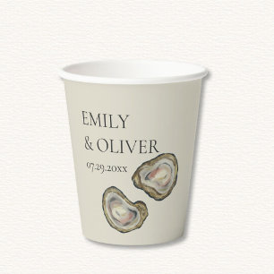 Oyster Shells Wedding  Paper Cups