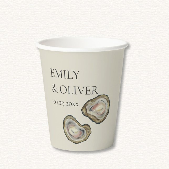 Oyster Shells Wedding  Paper Cups (Creator Uploaded)