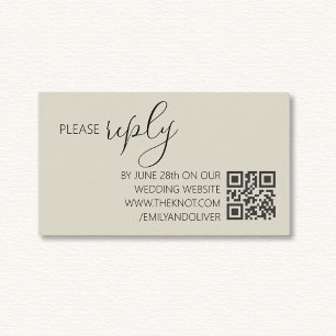 Oyster Shells Wedding Response Card Enclosure Card