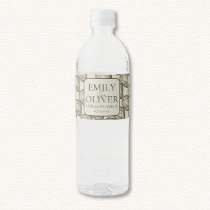 Oyster Shells Wedding  Water Bottle Label