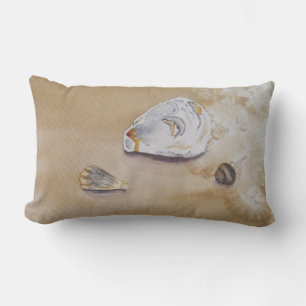 Oyster watercolor cushion