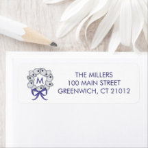 Oyster Wreath Return Address Label