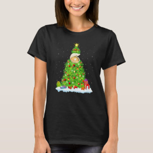 Oyster Xmas Lighting Tree Funny Oyster Christmas T-Shirt