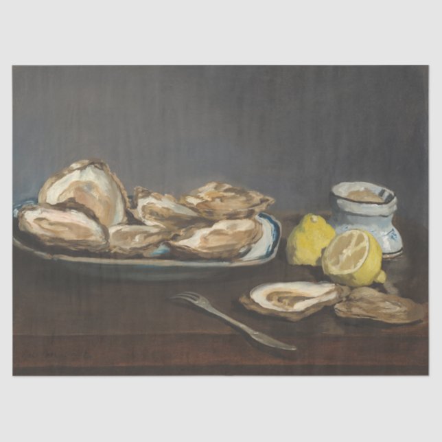 Oysters (by Edouard Manet) Tissue Paper (Front)