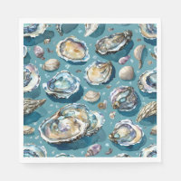 Oysters Clams Seashells Pattern