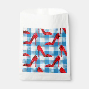 oz blue gingham ruby slippers favour bags