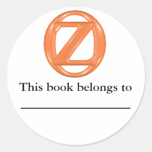 Oz Bookplate Classic Round Sticker
