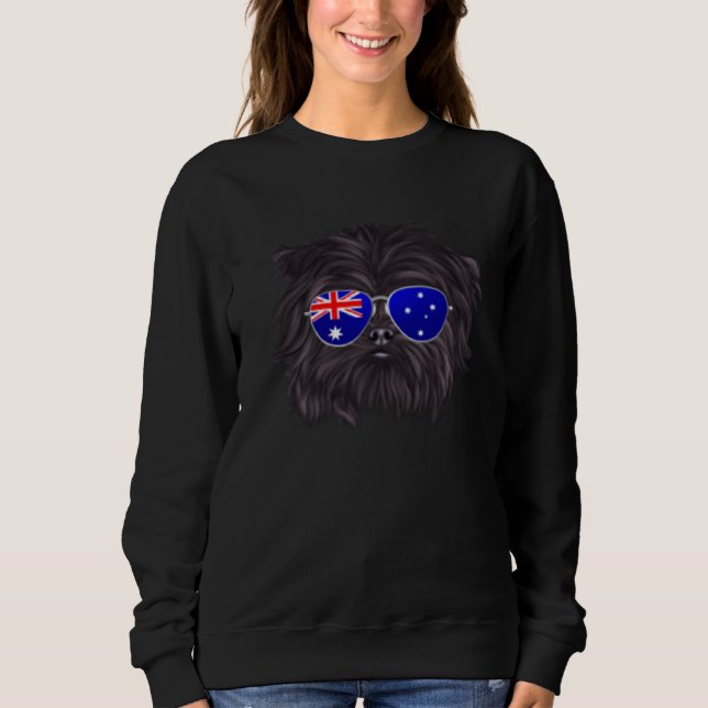 OZ Flag Affenpinscher Dog Australia Pocket Sweatshirt (Front)