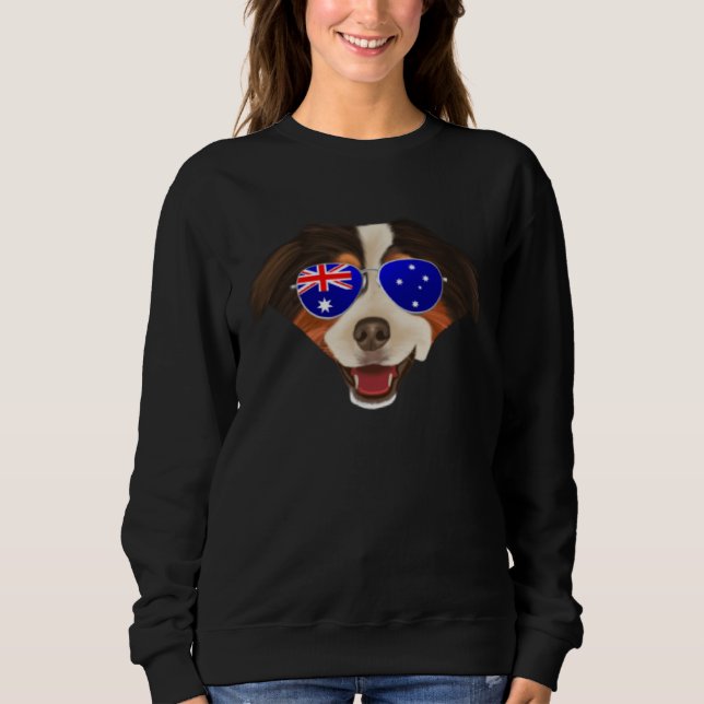 OZ Flag Miniature American Shepherd Dog Australia  Sweatshirt (Front)