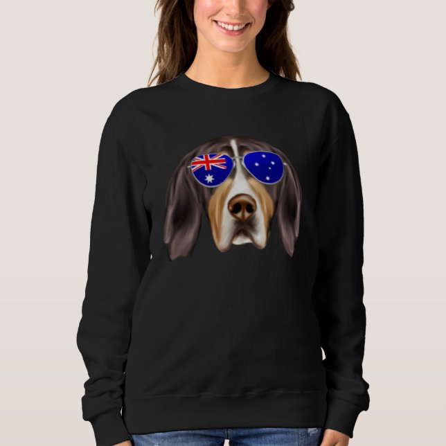 OZ Flag Treeing Walker Coonhound Dog Australia Poc Sweatshirt (Front)