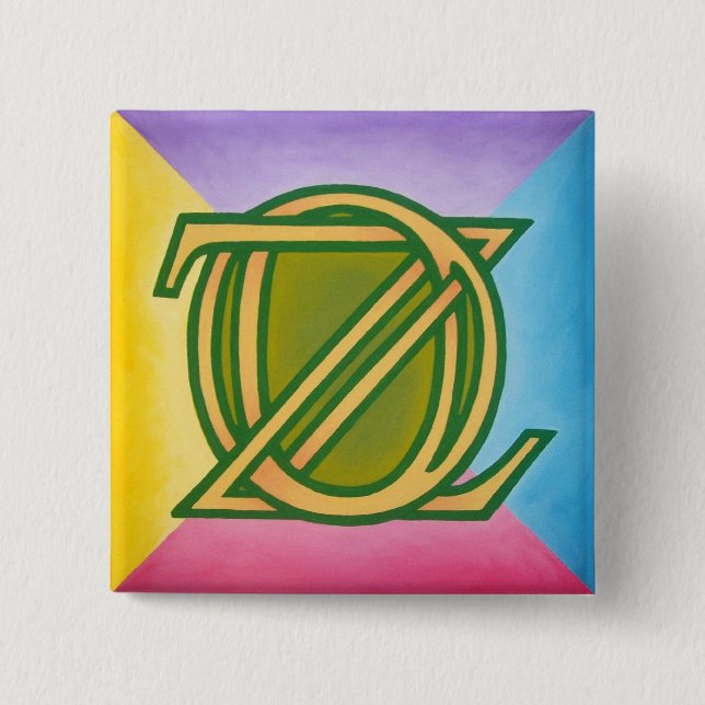 Oz Pinback 15 Cm Square Badge (Front)