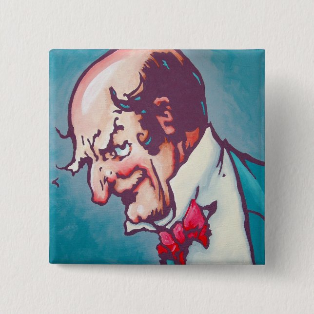 Oz Pinback- The Wizard 15 Cm Square Badge (Front)