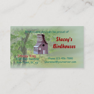 Ozark Cedar Birdhouse2 Business Cards-customise Card