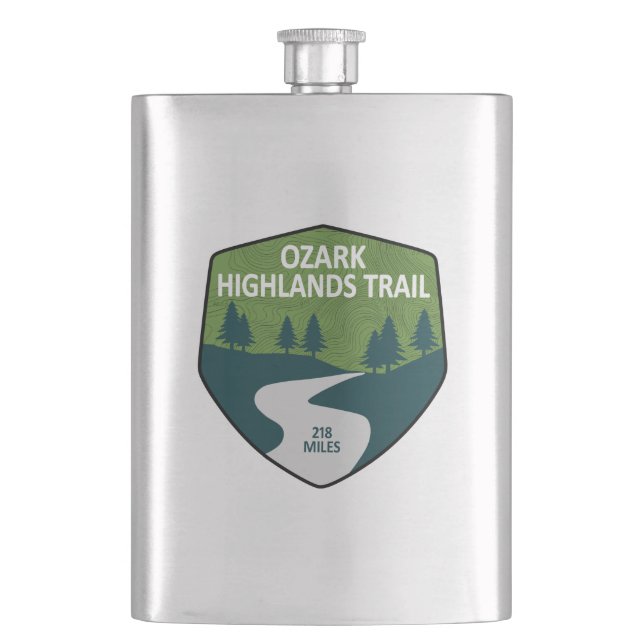 Ozark Highlands Trail Hip Flask (Front)