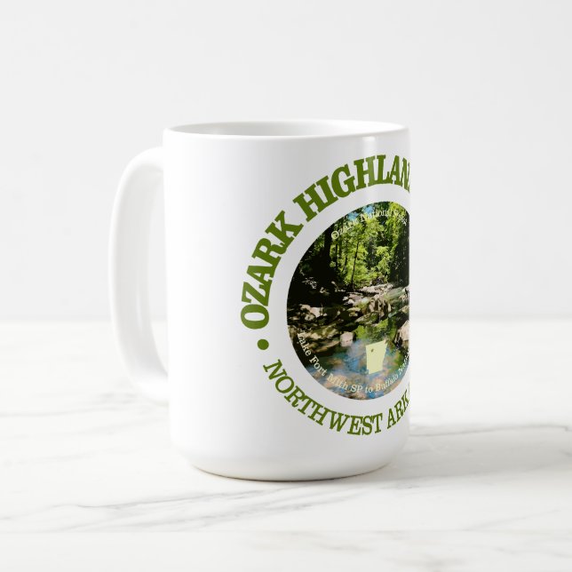 Ozark Highlands Trail (rd) Coffee Mug (Front Left)