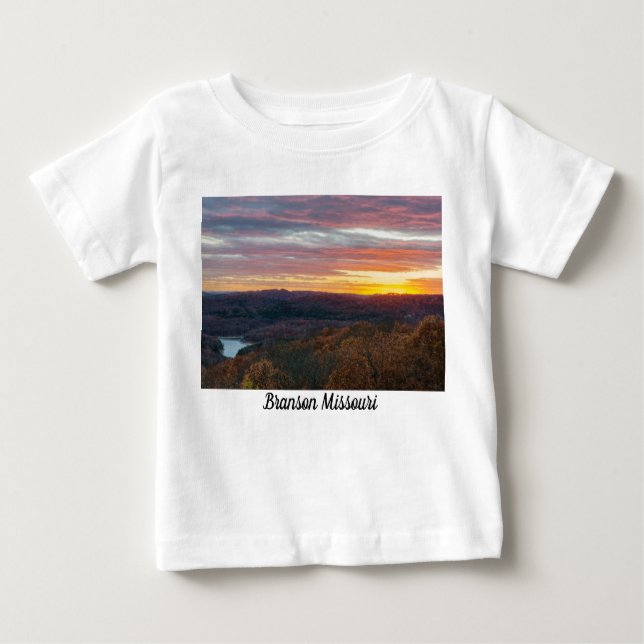 Ozark Mountains Autumn Sunset Baby T-shirt (Front)