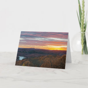 Ozark Mountains Autumn Sunset Card