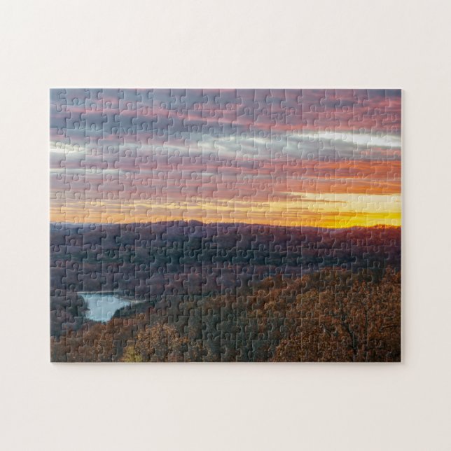 Ozark Mountains Autumn Sunset Jigsaw Puzzle (Horizontal)