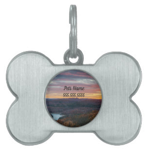 Ozark Mountains Autumn Sunset Pet Id Tag