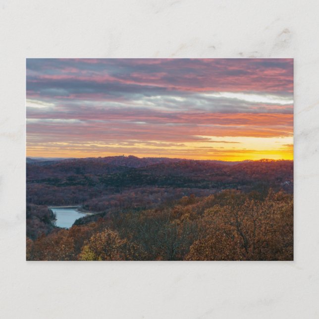 Ozark Mountains Autumn Sunset Postcard (Front)