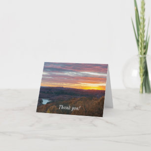 Ozark Mountains Autumn Sunset Thank You Card