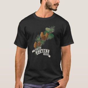 Ozark Mountains Nature Pine Cones on Branch T-Shirt
