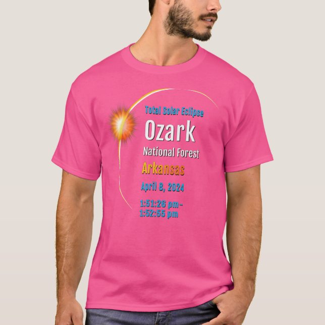 Ozark National Forest Ar Total Solar Eclipse 2024  T-Shirt (Front)