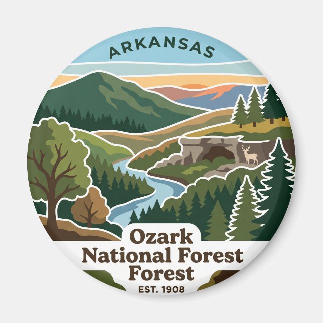 Ozark National Forest Arkansas Magnet (Front)