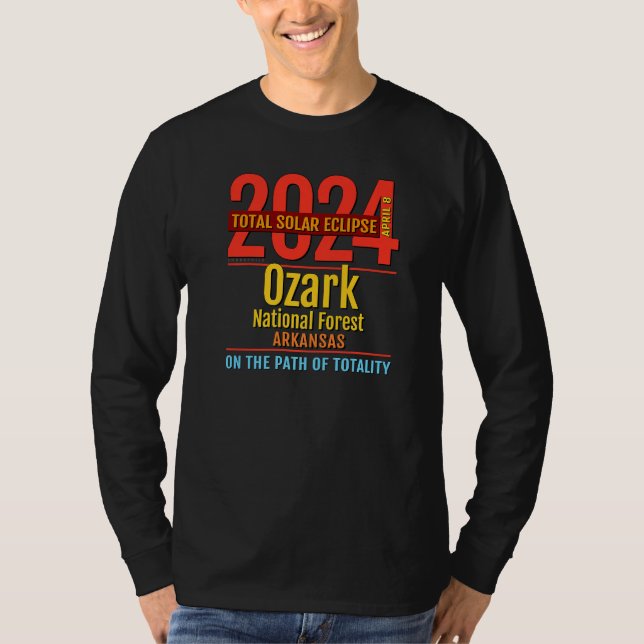 Ozark National Forest Arkansas Total Solar Eclipse T-Shirt (Front)