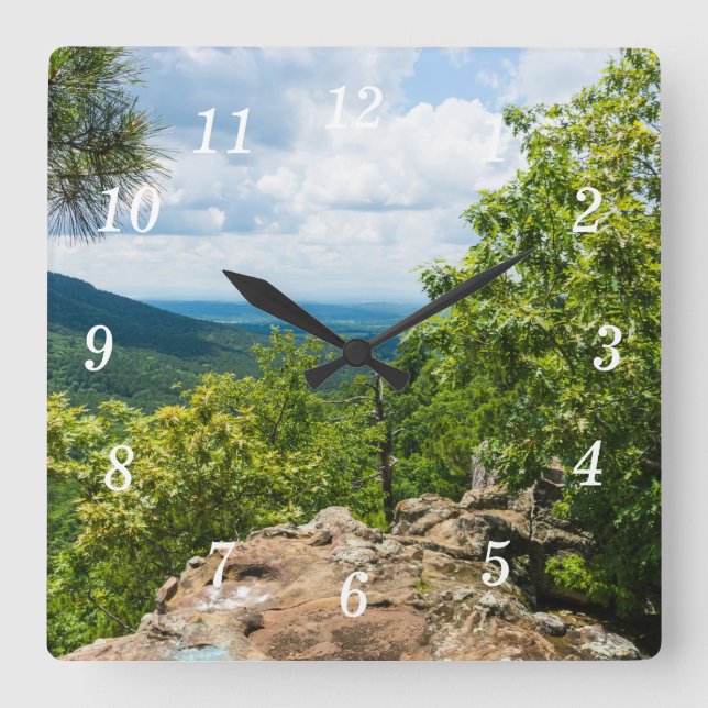 Ozark National Forest Cliff View Wall Clock (Front)