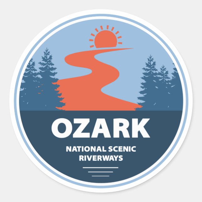 Ozark National Scenic Riverways Classic Round Sticker (Front)