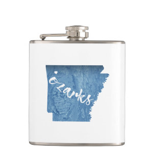 Ozarks, Arkansas Wood Grain Hip Flask