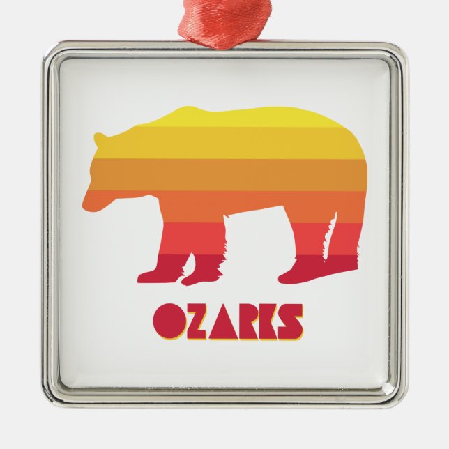 Ozarks Bear Metal Tree Decoration (Front)