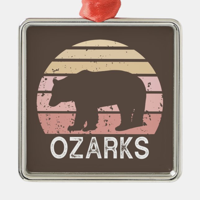 Ozarks Bear Metal Tree Decoration (Front)