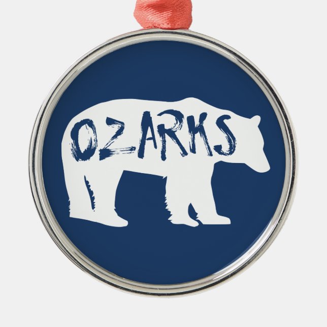 Ozarks Bear Metal Tree Decoration (Front)