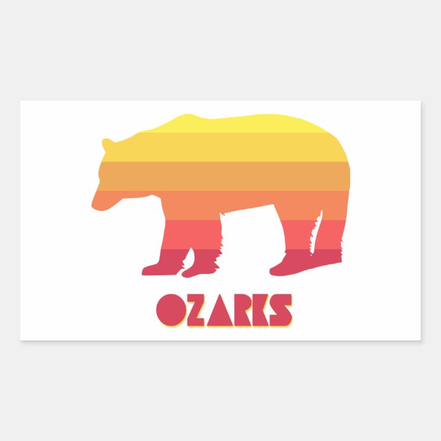 Ozarks Bear Rectangular Sticker (Front)