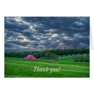 Ozarks Cloudy Farm Sunset