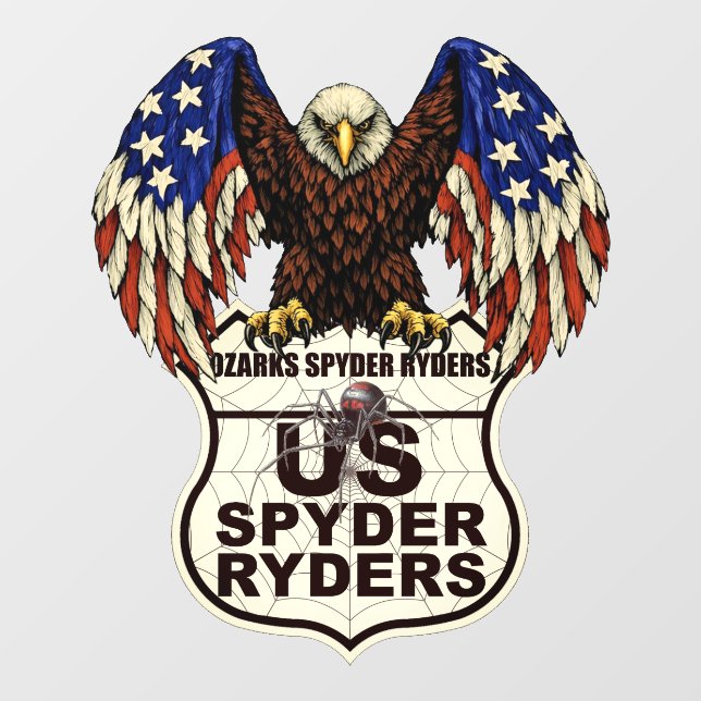 Ozarks Spyder Ryders Chapter - Decal Eagle Logo (Sheet)