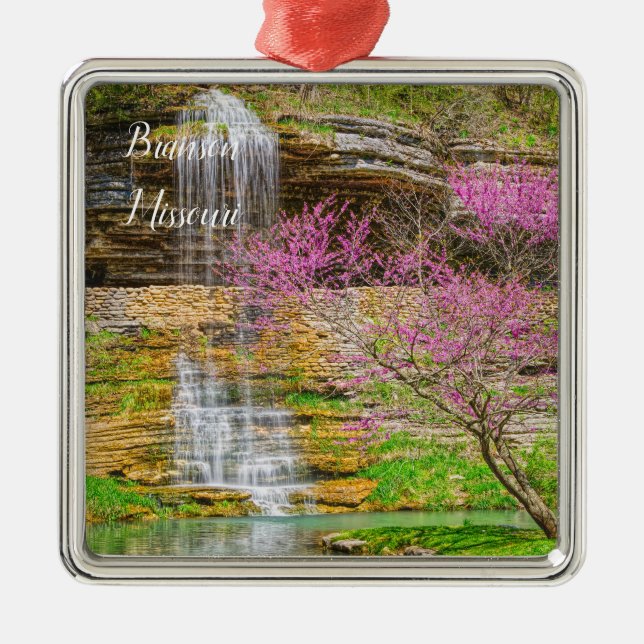 Ozarks Waterfall Spring Bluff Metal Tree Decoration (Front)