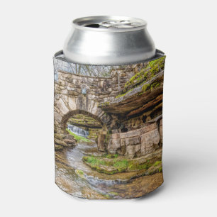 Ozarks Waterfall Under Bridge Can Cooler