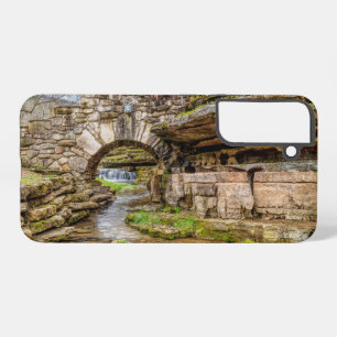Ozarks Waterfall Under Bridge Samsung Galaxy Case