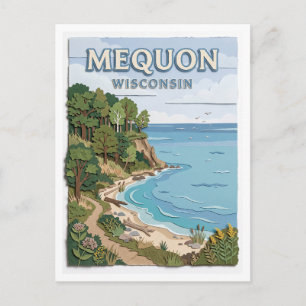 Ozaukee Interurban Trail Lakeshore Mequon Postcard