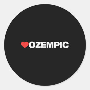 Ozempic Love, Heart Design Loved By Anyone Who Lik Classic Round Sticker