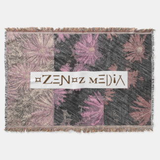 Ozenoz Media Floral Logo Throw Blanket
