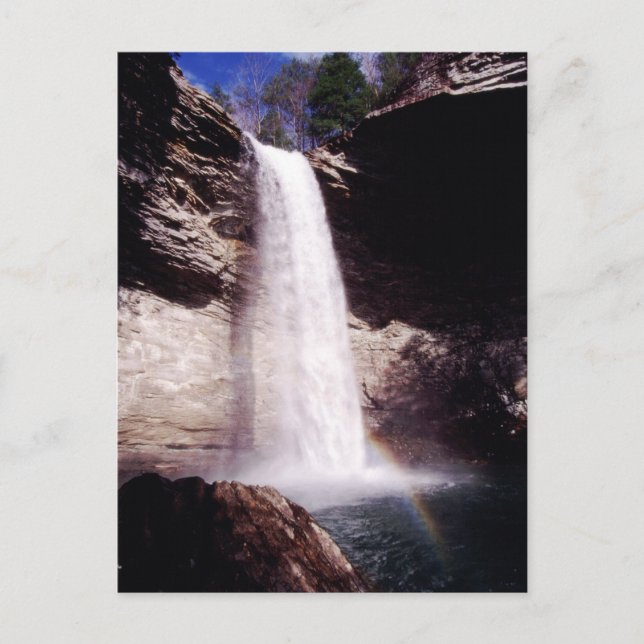 Ozone Falls Waterfall Photography Rainbow Postcard (Front)