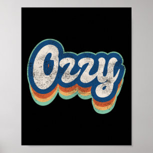 Ozzy First Name Boy Vintage Style 70s 80s Personal Poster